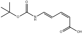 2,4-Pentadienoicacid,5-[[(1,1-dimethylethoxy)carbonyl]amino]-,(2Z,4E)-(9CI) 구조식 이미지