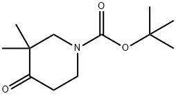 1-(tert-Butoxycarbonyl)-3,3-dimethyl-4-oxopiperidine Structure