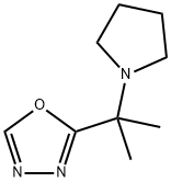 2-[1-Methyl-1-(1-pyrrolidinyl)ethyl]-1,3,4-oxadiazole 구조식 이미지