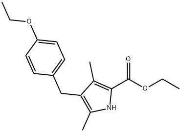 4-(4-에톡시-벤질)-3,5-디메틸-1H-피롤-2-카르복실산에틸에스테르 구조식 이미지