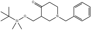 N-Benzyl-3-(tert-butyldimethylsilanyloxymethyl)piperid-4-one Structure