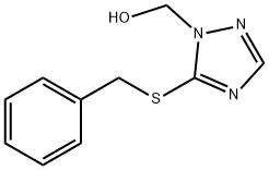 5-벤질티오-1H-1,2,4-트리아졸-1-메탄올 구조식 이미지