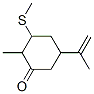 2-methyl-5-(1-methylthio)-3-(methylvinyl)cyclohexan-1-one Structure