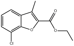 7-CHLORO-3-METHYL-BENZOFURAN-2-CARBOXYLIC ACID ETHYL ESTER Structure