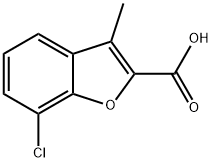 7-CHLORO-3-METHYL-BENZOFURAN-2-CARBOXYLIC ACID Structure
