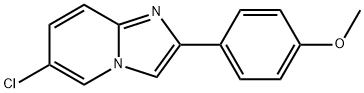 2-(4-methoxyphenyl)-6-chloroimidazo[1,2-a]pyridine 구조식 이미지