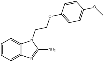 1-[2-(4-METHOXY-PHENOXY)-ETHYL]-1H-BENZOIMIDAZOL-2-YLAMINE 구조식 이미지