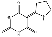 4,6(1H,5H)-Pyrimidinedione, dihydro-5-(2-pyrrolidinylidene)-2-thioxo- (9CI) 구조식 이미지