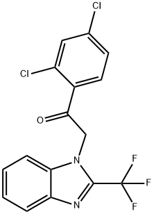 Ethanone,  1-(2,4-dichlorophenyl)-2-[2-(trifluoromethyl)-1H-benzimidazol-1-yl]- Structure