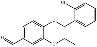 4-[(2-클로로벤질)옥시]-3-에톡시벤잘데하이드 구조식 이미지