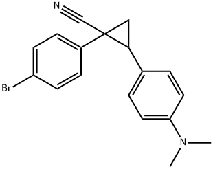 1-(4-Bromophenyl)-2-[4-(dimethylamino)phenyl]-1-cyclopropanecarbonitrile 구조식 이미지