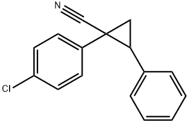 1-(4-chlorophenyl)-2-phenyl-cyclopropane-1-carbonitrile Structure