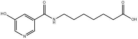7-[(5-HYDROXY-PYRIDINE-3-CARBONYL)-AMINO]-HEPTANOIC ACID Structure