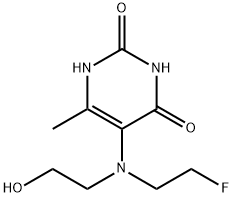 5-(2-fluoroethyl-(2-hydroxyethyl)amino)-6-methyl-1H-pyrimidine-2,4-dio ne Structure