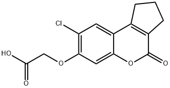 (8-CHLORO-4-OXO-1,2,3,4-TETRAHYDRO-CYCLOPENTA[C]CHROMEN-7-YLOXY)-ACETIC ACID Structure