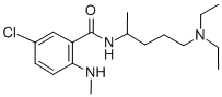 Benzamide, 5-chloro-N-(4-(diethylamino)-1-methylbutyl)-2-(methylamino) - Structure