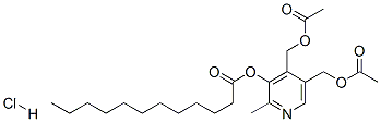 4,5-bis(acetoxymethyl)-2-methyl-3-pyridyl laurate hydrochloride Structure