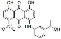 1,8-dihydroxy-4-[[3-(1-hydroxyethyl)phenyl]amino]-5-nitroanthraquinone  Structure