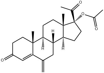17-hydroxy-6-methylenepregn-4-ene-3,20-dione 17-acetate Structure