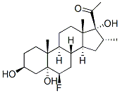 6beta-fluoro-3beta,5alpha,17-trihydroxy-16alpha-methylpregnan-20-one  구조식 이미지