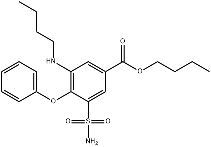 부틸3-아미노술포닐-5-부틸아미노-4-페녹시벤조에이트 구조식 이미지