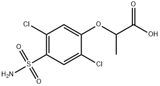 알파-(2,5-디클로로-4-아미노술포닐페녹시)프로피온산 구조식 이미지