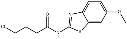 4-CHLORO-N-(6-METHOXY-2-BENZOTHIAZOLYL)-부탄아미드 구조식 이미지