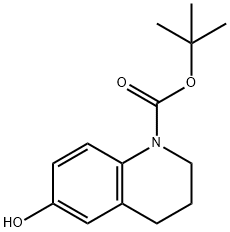 TERT-BUTYL 6-HYDROXY-3,4-DIHYDROQUINOLINE-1(2H)-CARBOXYLATE 구조식 이미지