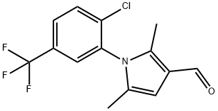 1-(2-CHLORO-5-TRIFLUOROMETHYL-PHENYL)-2,5-DIMETHYL-1H-PYRROLE-3-CARBALDEHYDE 구조식 이미지