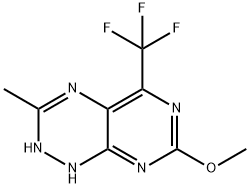 1,2-Dihydro-7-methoxy-3-methyl-5-(trifluoromethyl)pyrimido[5,4-e]-1,2,4-triazine Structure