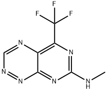 N-메틸-5-(트리플루오로메틸)피리미도[5,4-e]-1,2,4-트리아진-7-아민 구조식 이미지