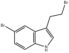 1H-인돌,5-브로모-3-(2-브로모에틸)- 구조식 이미지