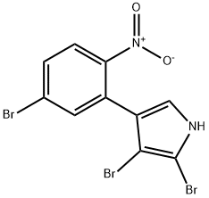 2,3-Dibromo-4-(5-bromo-2-nitrophenyl)-1H-pyrrole Structure