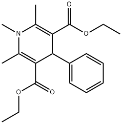 1,4-Dihydro-1,2,6-trimethyl-4-phenyl-3,5-pyridinedicarboxylic acid diethyl ester Structure