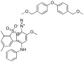 4-anilino-2-methoxy-benzenediazonium: 1-(methoxymethyl)-4-[4-(methoxym ethyl)phenoxy]benzene: 2,4,6-trimethylbenzenesulfonic acid Structure