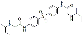 N,N'-[술포닐비스(4,1-페닐렌)]비스[2-(sec-부틸아미노)아세트아미드] 구조식 이미지