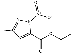 1H-Pyrazole-5-carboxylicacid,3-methyl-1-nitro-,ethylester(9CI) 구조식 이미지