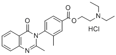 3-Methyl-4-(2-methyl-4-oxo-3(4H)-quinazolinyl)benzoic acid 2-(diethyla mino)ethyl ester HCl Structure