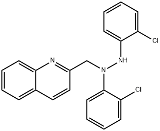 1,2-bis(2-chlorophenyl)-1-(quinolin-2-ylmethyl)hydrazine Structure