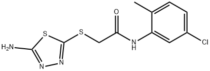 2-[(5-amino-1,3,4-thiadiazol-2-yl)sulfanyl]-N-(5-chloro-2-methylphenyl)acetamide Structure