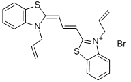 3-allyl-2-[3-[3-allylbenzothiazol-2(3H)-ylidene]prop-1-enyl]benzothiazolium bromide  구조식 이미지