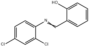 2-[[(2,4-Dichlorophenyl)imino]methyl]phenol Structure