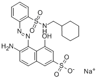 sodium 6-amino-5-[[2-[(cyclohexylmethylamino)sulphonyl]phenyl]azo]-4-hydroxynaphthalene-2-sulphonate Structure