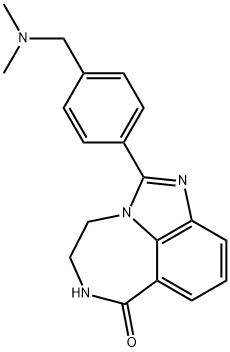 Imidazo[4,5,1-jk][1,4]benzodiazepin-7(4H)-one, 2-[4-[(dimethylamino)methyl]phenyl]-5,6-dihydro- Structure
