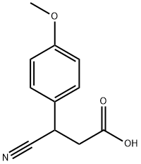 3-시아노-3-(4-메톡시페닐)프로판산 구조식 이미지