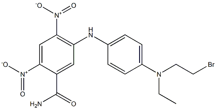 5-[[4-(2-브로모에틸-에틸-아미노)페닐]아미노]-2,4-디니트로-벤즈아미드 구조식 이미지