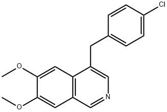 6,7-디메톡시-4-(4-클로로벤질)이소퀴놀린 구조식 이미지