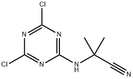 2-[(4,6-dichloro-1,3,5-triazin-2-yl)amino]-2-methylpropiononitrile      구조식 이미지