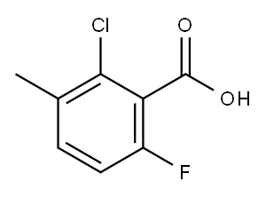 2-CHLORO-6-FLUORO-3-METHYLBENZOIC ACID 구조식 이미지