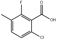 6-CHLORO-2-FLUORO-3-METHYLBENZOIC ACID Structure